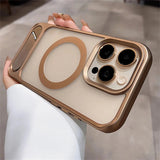 Invisible Folding Stand Magnetic  Magsafe Wireless Charging Case For iPhone