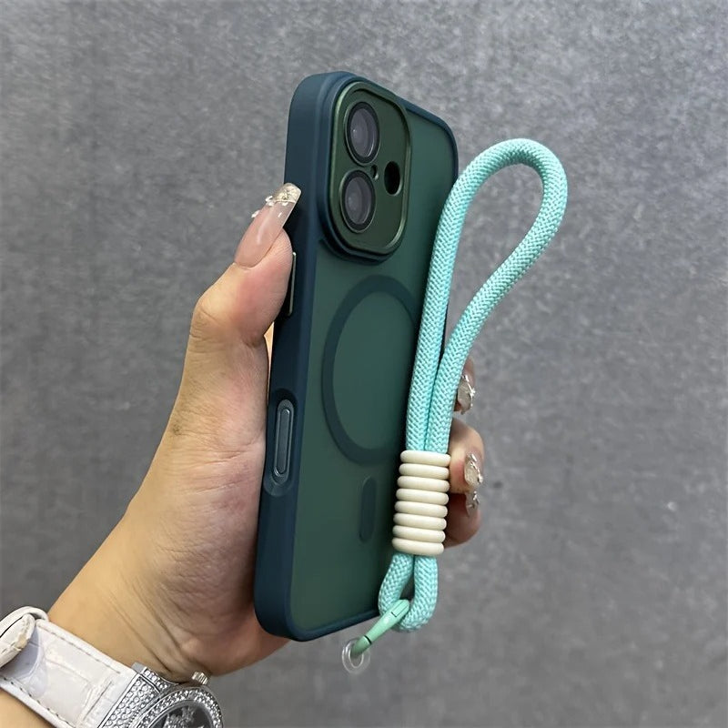 Magsafe Magnetic Jelly Suction Rope Case For iPhone
