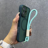 Magsafe Magnetic Jelly Suction Rope Case For iPhone
