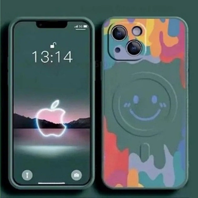 Silicone Graffiti Smile Magsafing Case for Samsung