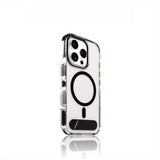 Fresh Green Clear Magnetic Stand Glossy Hard Shell Case For iPhone