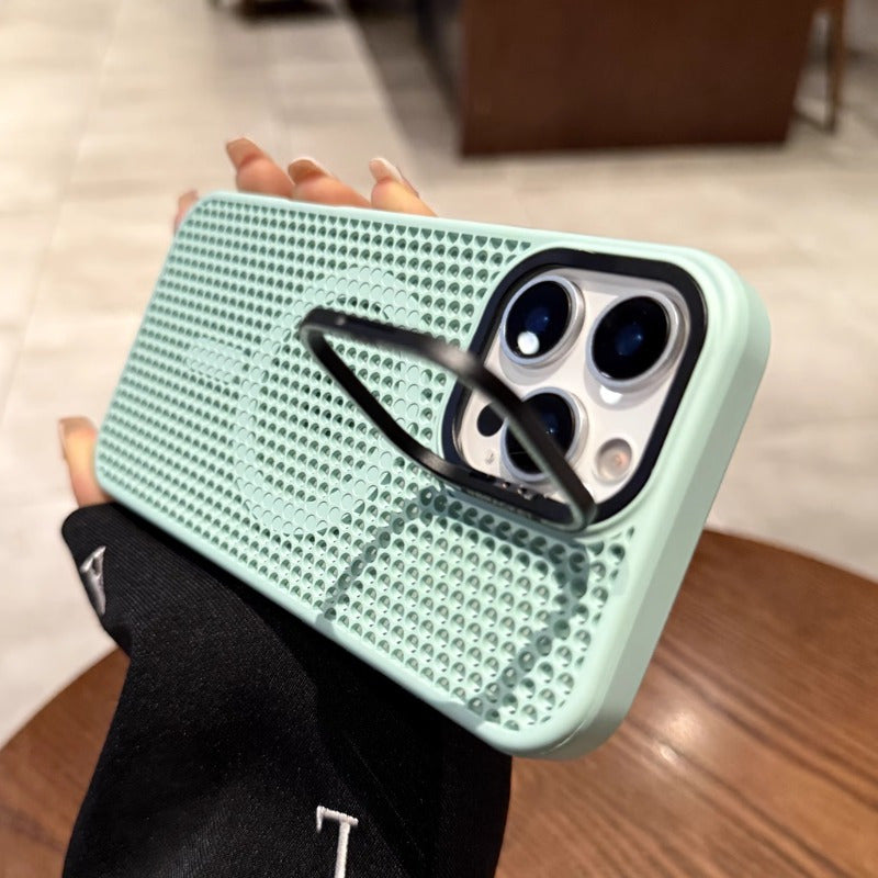 Magnetic Charging Breathable Phone Case with Lens Frame case for iPhone