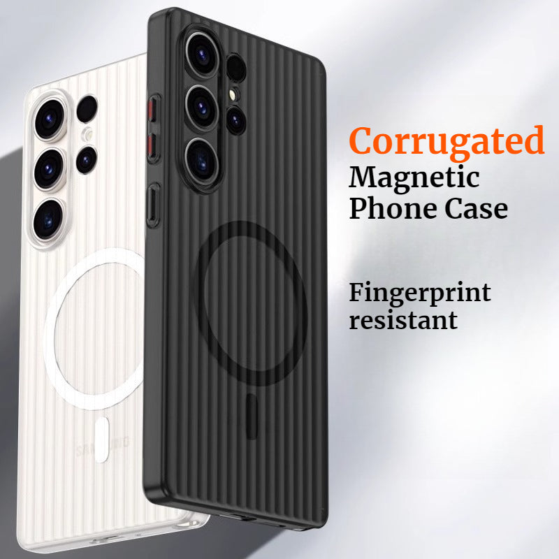 Corrugated Magnetic Heat Dissipation Ultra-Thin Frosted Phone Case for Samsung