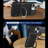Magsafe Magnetic 360 Rotate Kickstand Armor Ring Case for iPhone