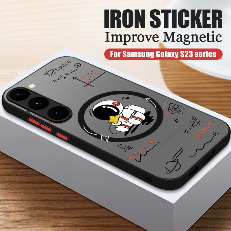 Astronaut Cartoon Graffiti Skin-Sensitive Magnetic Phone Case for Samsung