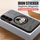 Astronaut Cartoon Graffiti Skin-Sensitive Magnetic Phone Case for Samsung