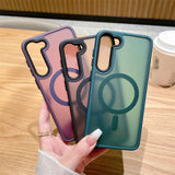 Magsafe Magnetic Skin-Feel Frosted Acrylic Phone Case for Samsung