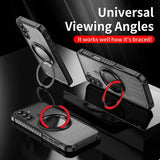 360° Rotate Ring Stand Military Grade Magnetic Case for Samsung