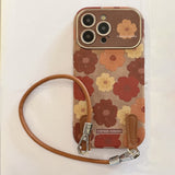 Flower with Lanyard Stand Case for iPhone