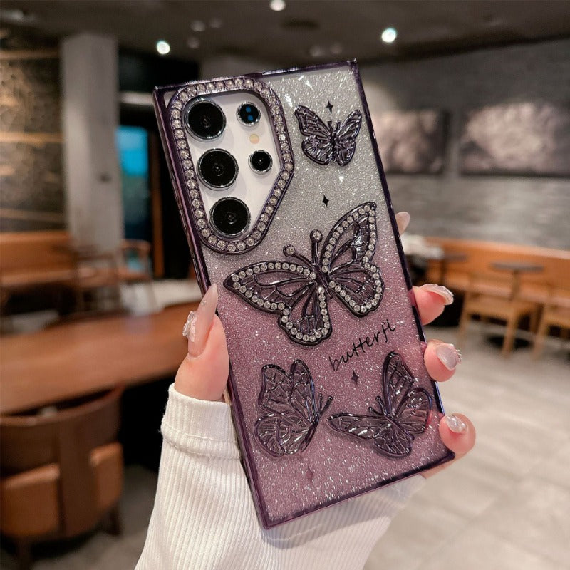 Luxury Diamond Butterfly Premium Phone Case for Samsung