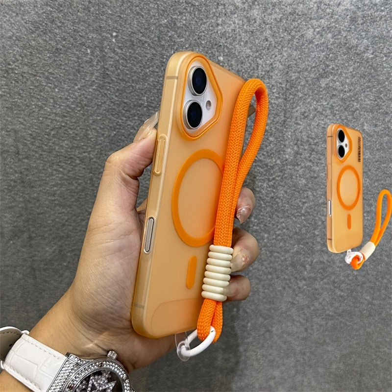 Magsafe Magnetic Jelly Suction Rope Case For iPhone