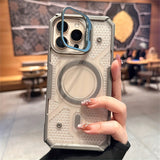 Magsafe Magnetic Wireless Charging  Camera Lens Holder Case for iPhone