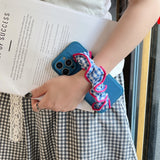Moon Pit Pattern Wrist Strap Case for iPhone