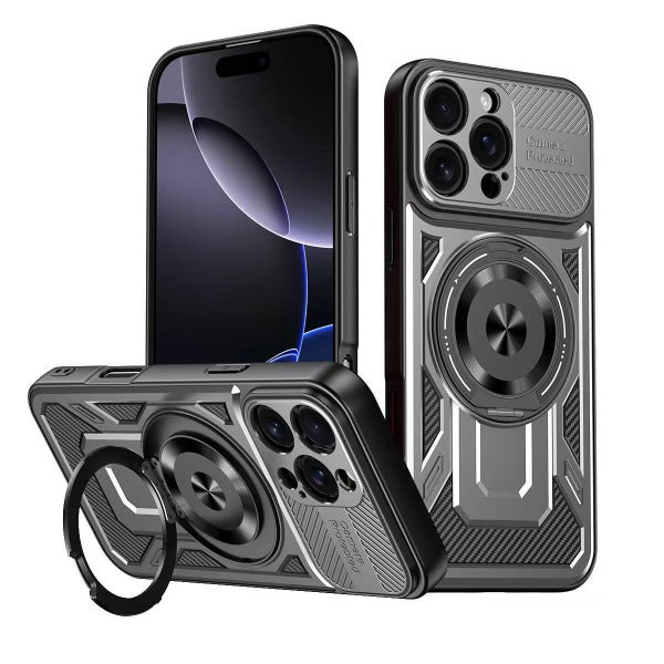 Magnetic rotating stand shockproof protective case for iPhone