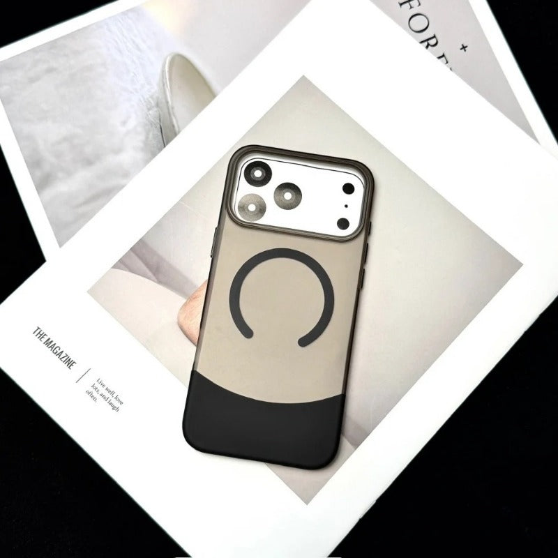 Matte Magsafe Flip Camera Protection Stand Holder Bracket Case for iPhone