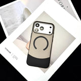 Matte Magsafe Flip Camera Protection Stand Holder Bracket Case for iPhone