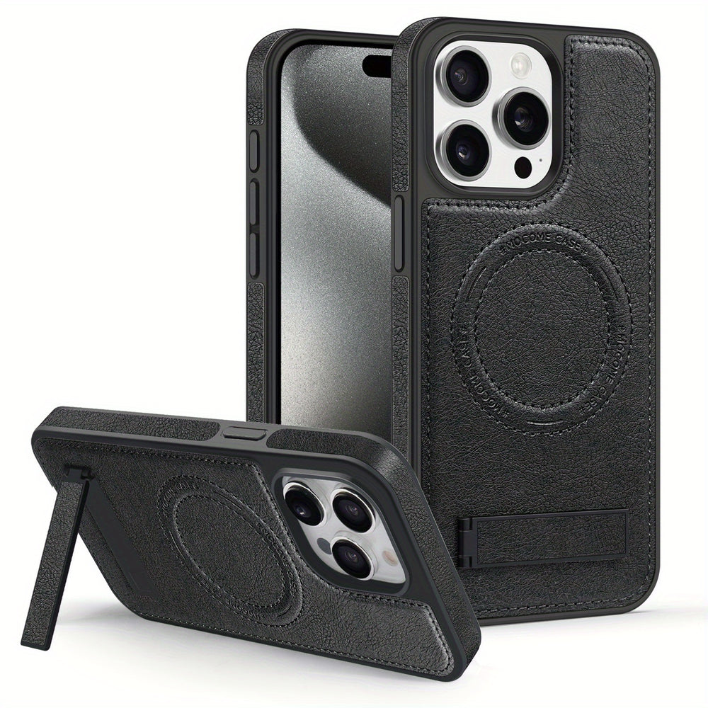Leather Case with Hidden Stand Case for iPhone