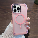 Magsafe Magnetic Translucent Shockproof Wireless Charging Case for iPhone