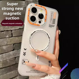 Frosted Back Metal Lens Frame Buttons Matte Magnetic Case For iPhone