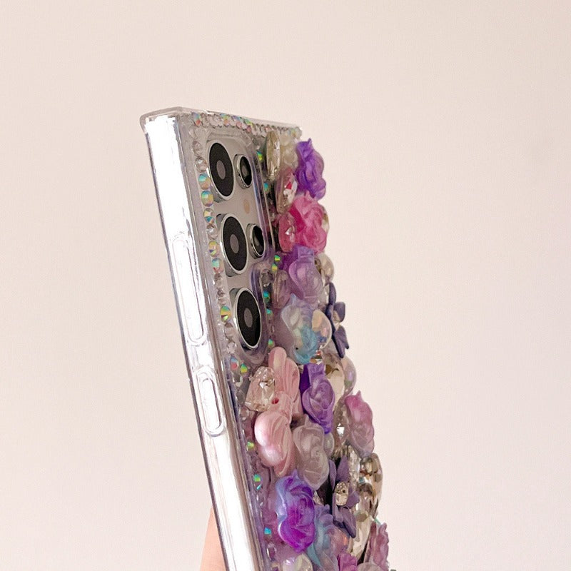 Rhinestone Luxury Bow Flower Phone Case for Samsung