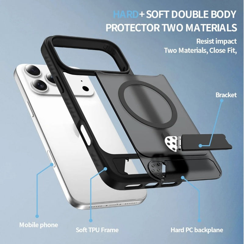 Magsafe Magnetic Foldable Stand  Shockproof Case for iPhone