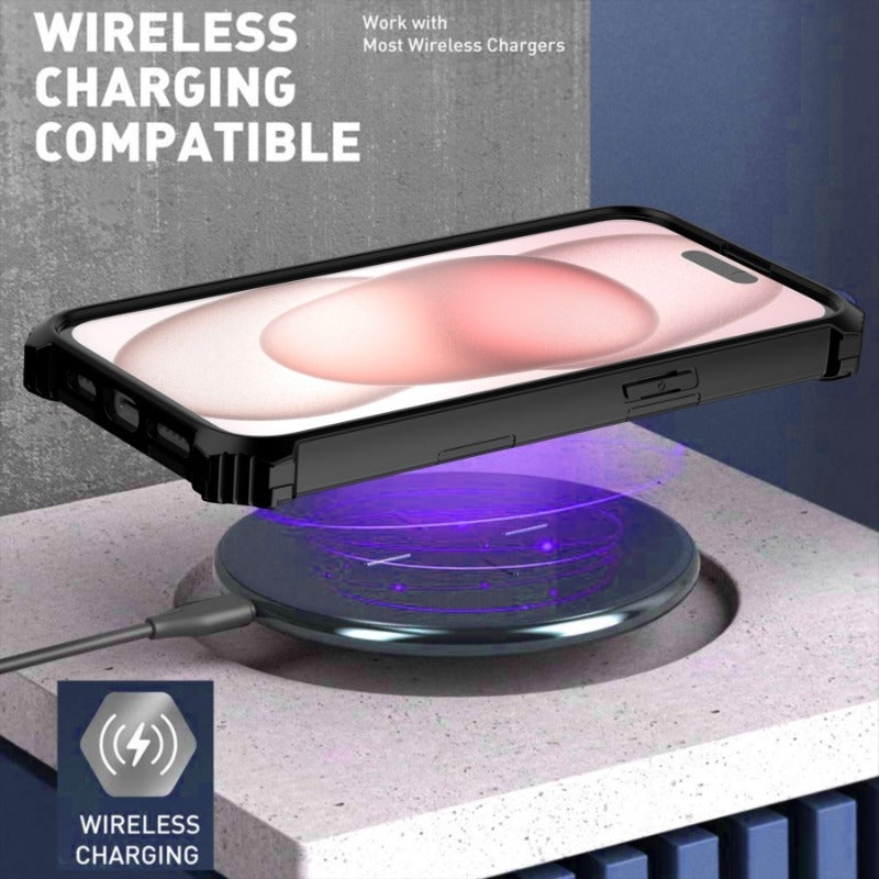 Anti-Drop Case with Stand  Fan Rotation Magnetic case for iPhone
