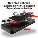 Magsafe Magnetic 360 Rotate Kickstand Armor Ring Case for iPhone