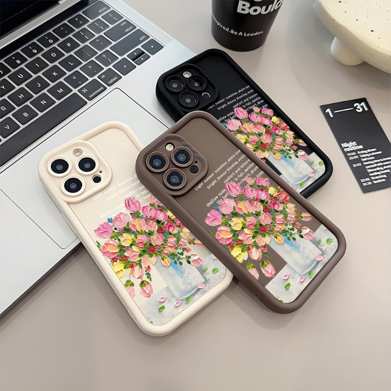 Colorful Flower Simple Creative Mobile Phone Case Suitable for Iphone