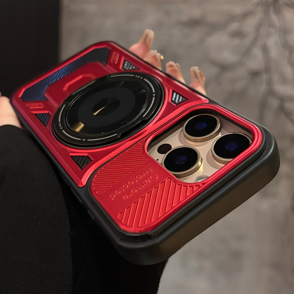 Magnetic rotating stand shockproof protective case for iPhone