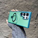 Magnetic Stand Frosted Skin Drop-Proof Phone Case for Samsung