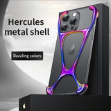 Alloy Bare Metal Feel Frameless Heat Dissipation Case For Iphone