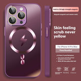 Matte Lens Protect  Magnetic Wireless Charge Case For iPhone