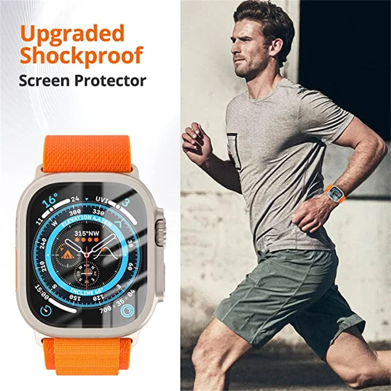 Aluminium Alloy Case+Tempered Glass for Apple Watch Ultra