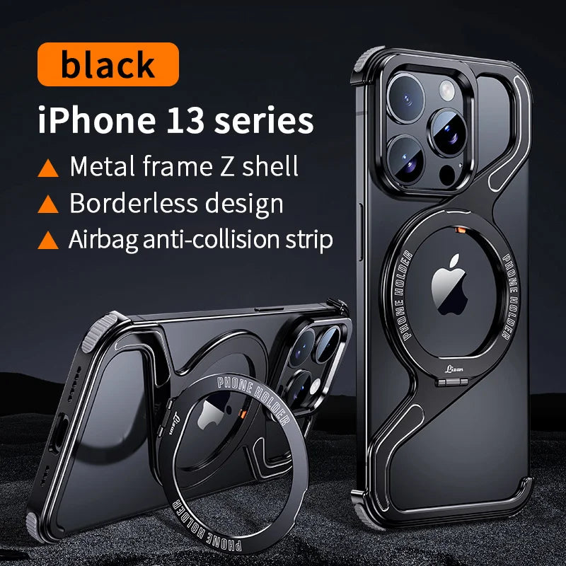 Aluminum Alloy Frameless Heat Dissipation Magnetic Case For iPhone