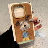 Brown Messy Puppy Faux Fur High Value Fashion Case For iPhone