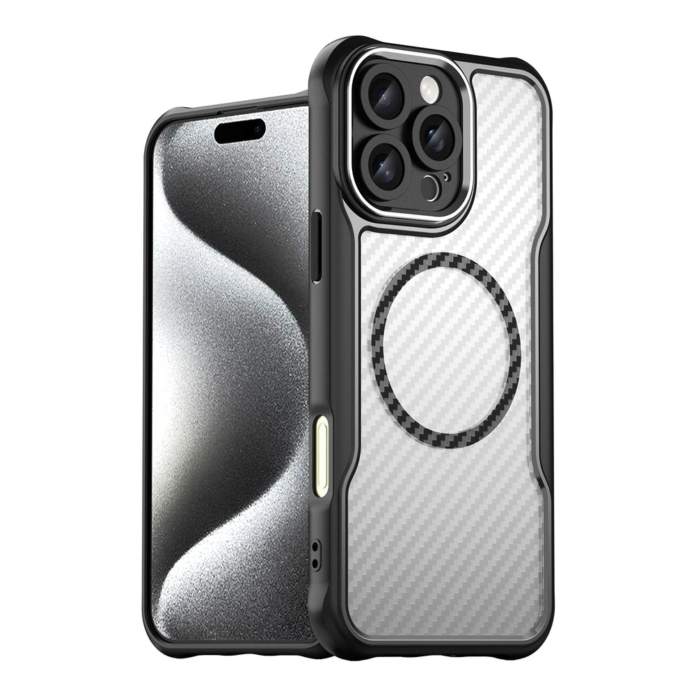 Brushed Carbon Fibre Magnetic Case For iphone