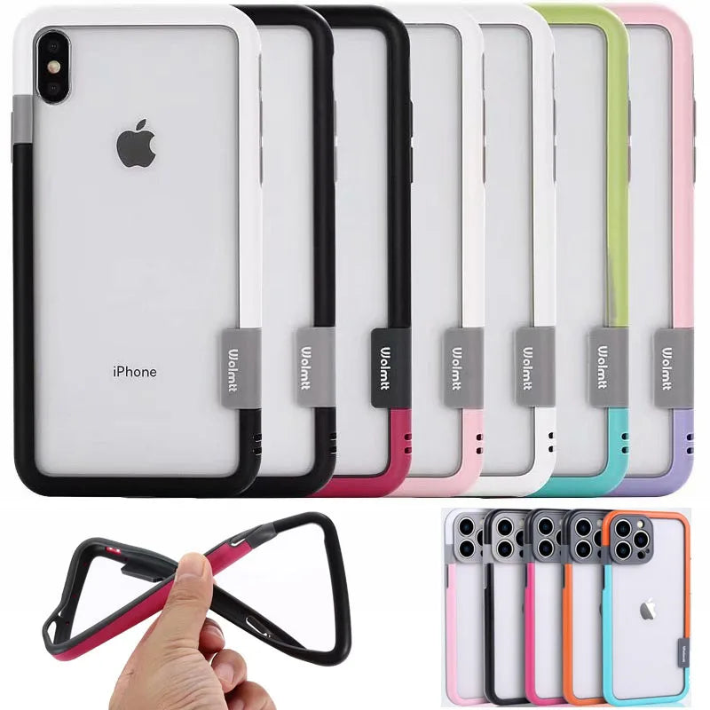 Bumper Dual Color Border Soft Case For iPhone