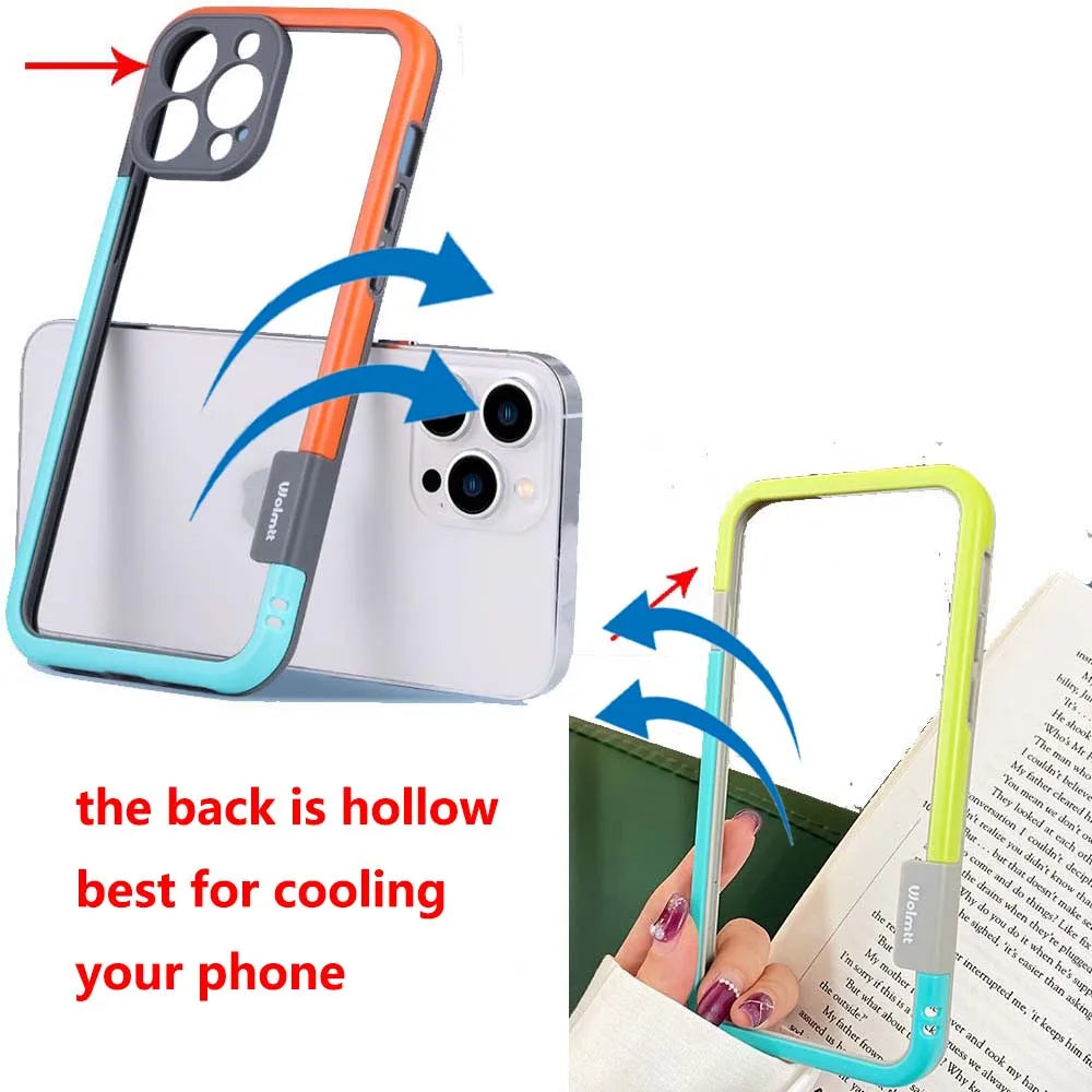 Bumper Dual Color Border Soft Case For iPhone