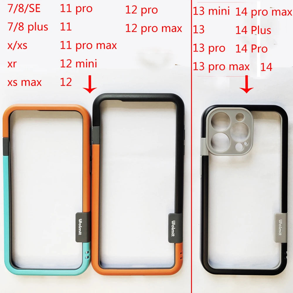 Bumper Dual Color Border Soft Case For iPhone