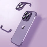 Camera Lens & Fame Protector Cover Real Bare Cell Phone Case for iPhone