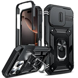 Camera Slide Military Armor Case For iPhone