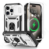 Camera Slide Military Armor Case For iPhone