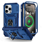 Camera Slide Military Armor Case For iPhone