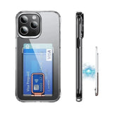 2pcs Clear Magnetic Card Holder Wallet Case For iPhone Samsung