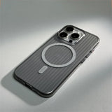 Corrugated Pattern HD Transparent Hard PC Case For iPhone