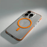 Corrugated Pattern HD Transparent Hard PC Case For iPhone