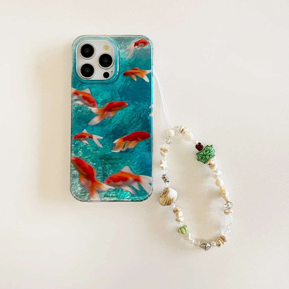 Creative Ripple Texture Auspicious Carps Case for iPhone