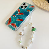 Creative Ripple Texture Auspicious Carps Case for iPhone