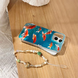 Creative Ripple Texture Auspicious Carps Case for iPhone