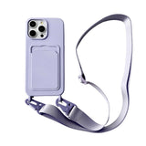 Crossbody Lanyard Necklace Rope Wallet Silicone Case For iPhone